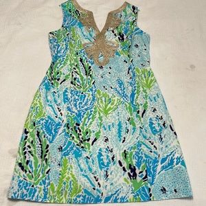 Lily Pulitzer light weight lined cotton dress, perfect for summer.